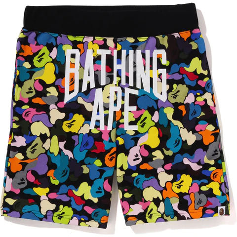Multi Camo NYC Logo Sweat Shorts Black