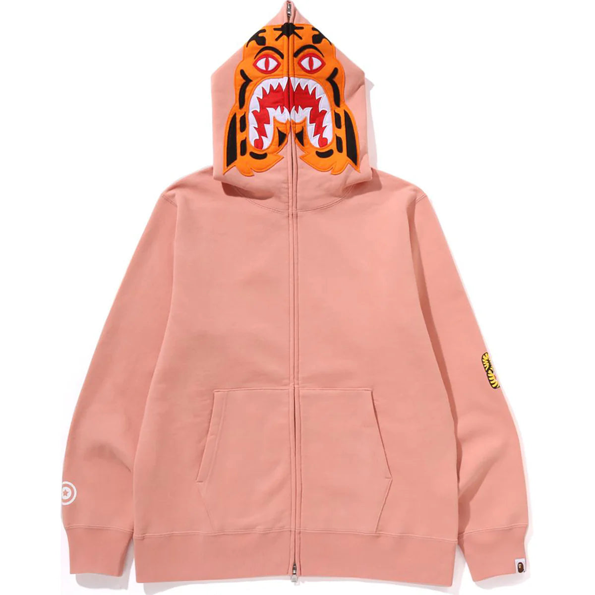 Tiger Full Zip Hoodie Pink