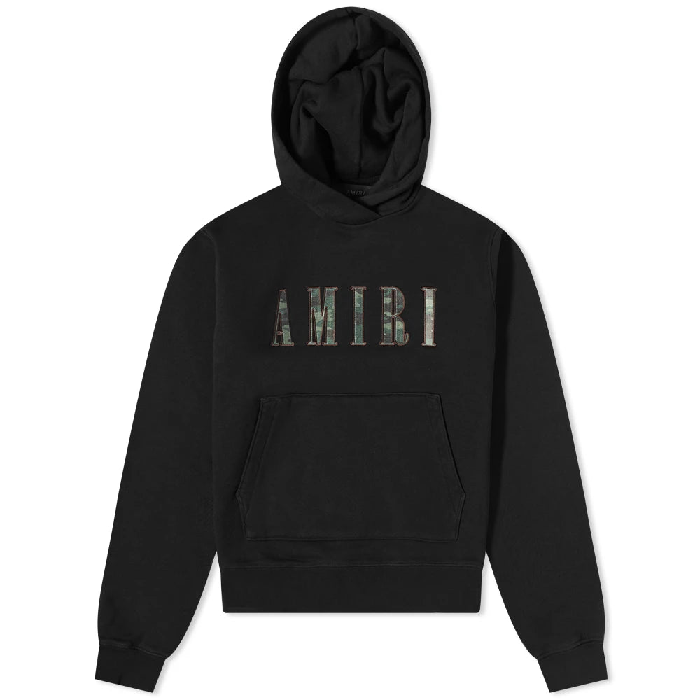 Camo Fill Logo Hoodie Black