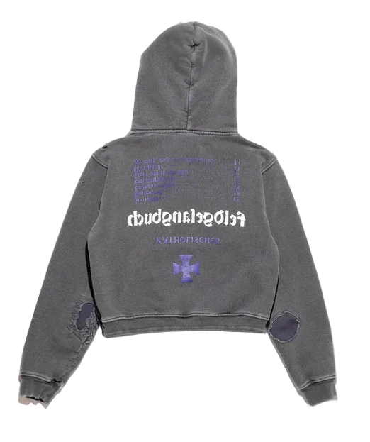 Katholisches Toothbrush Womens Hoodie Light Antique Black