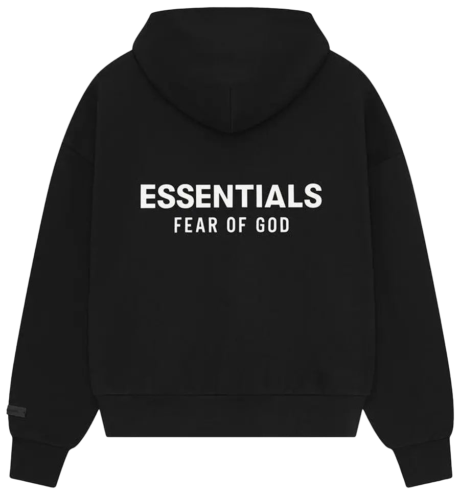 Essentials Classic Fit Fleece Hoodie 'Jet Black'