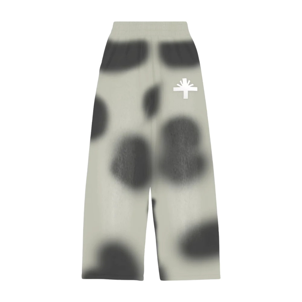Spotted Oversized Pants Cream/Black