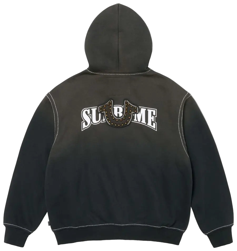 True Religion Zip Up Hooded Sweatshirt (FW25) Black