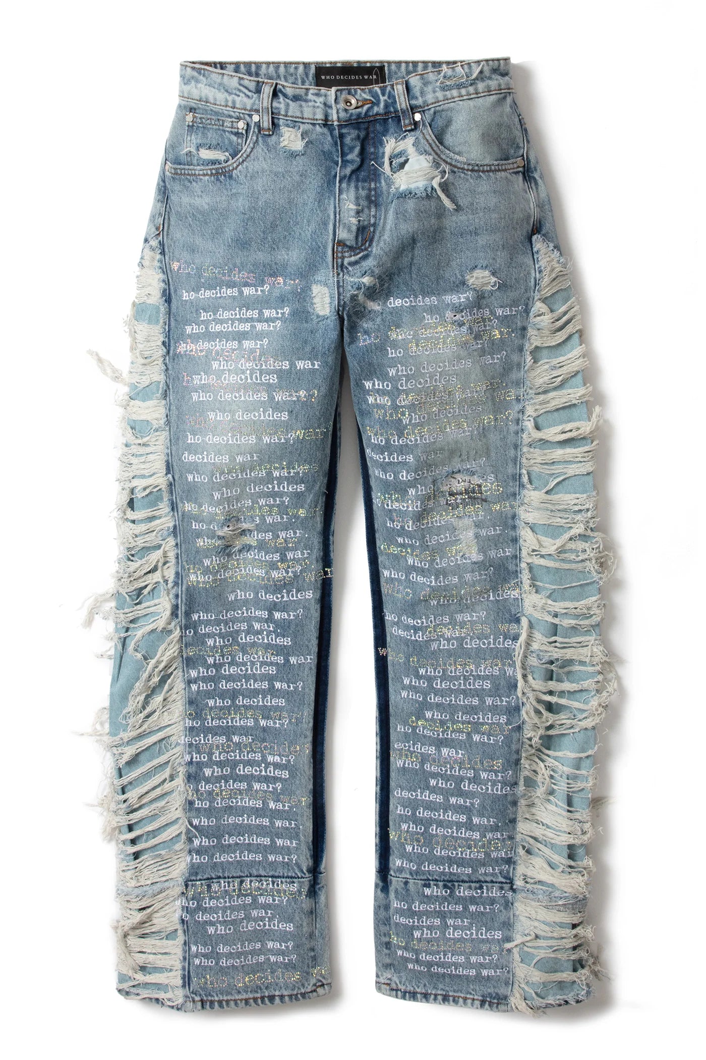 Blue Ultra Flare Scripture Jeans