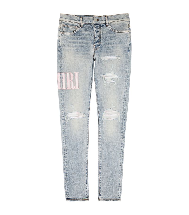 Tie Dye Core Logo Jean Washed Indigo Pink