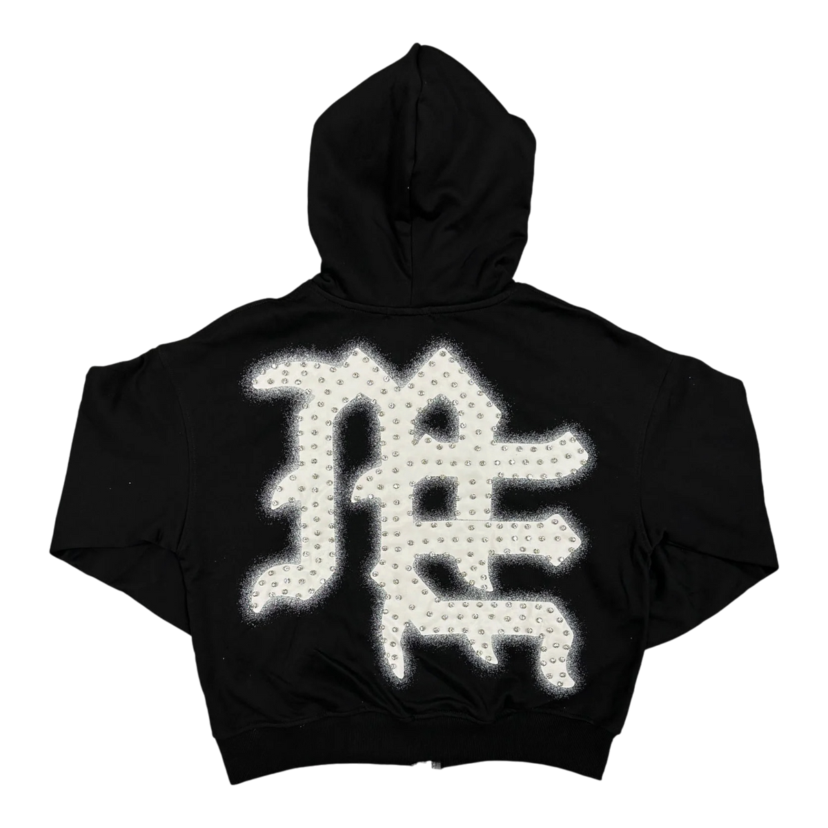 Black ‘End’ Rhinestone hoodie