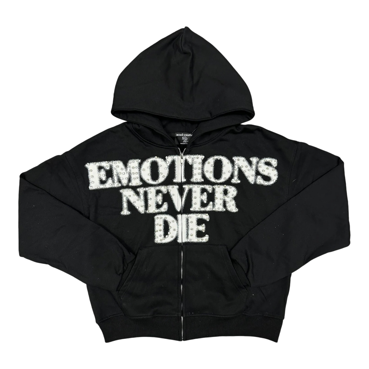 Black ‘End’ Rhinestone hoodie