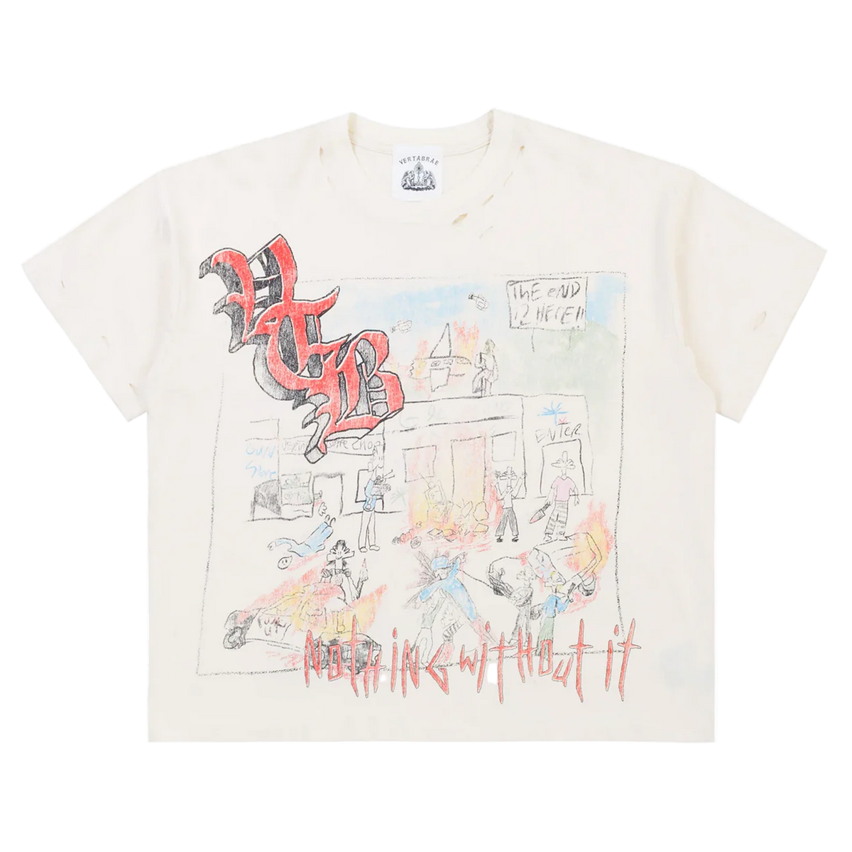 Vertabrae Riot Tee Vintage White