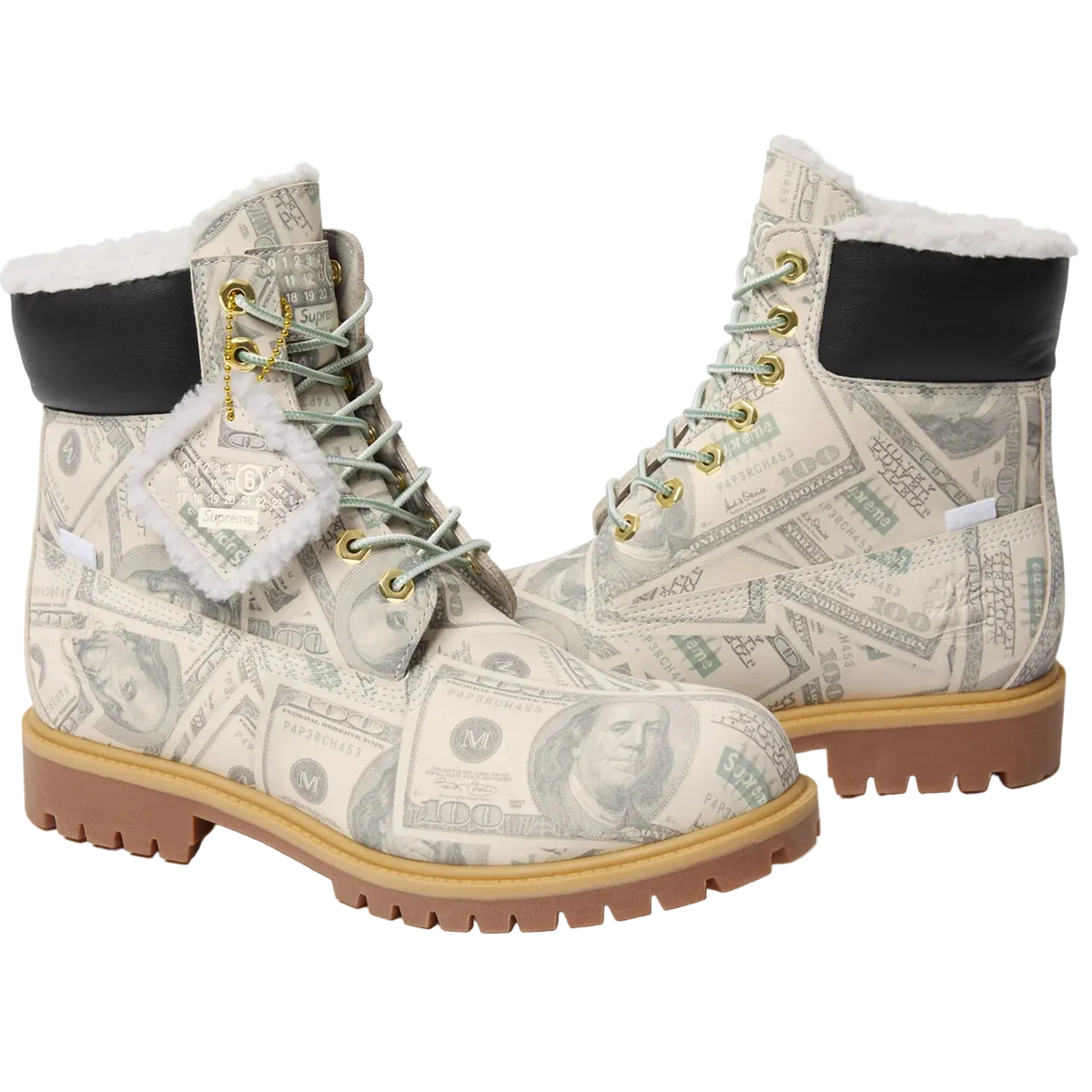 6" Premium Waterproof Boot Supreme x MM6 Maison Margiela $100 Bills