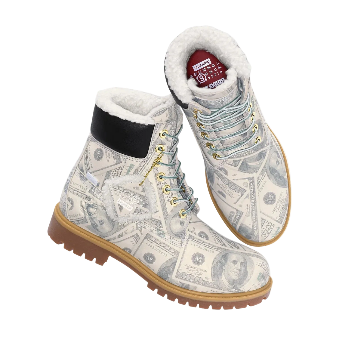 6" Premium Waterproof Boot Supreme x MM6 Maison Margiela $100 Bills