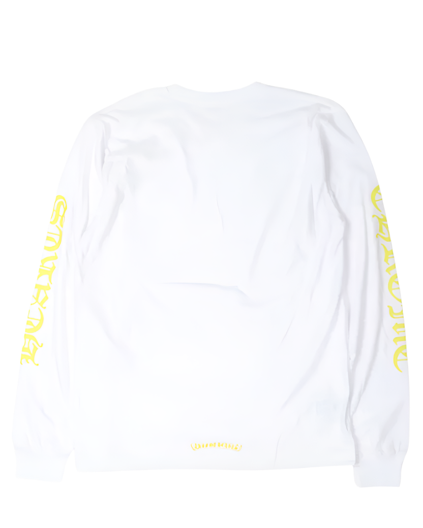 Neon Yellow Neck Logo Longsleeve Tee