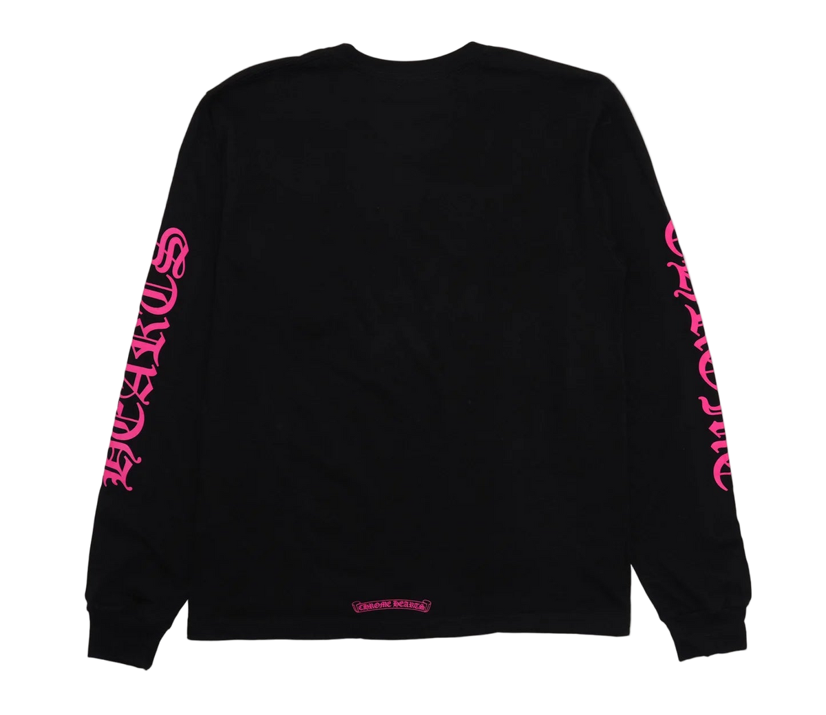 Pink Pocket Neck Logo Longsleeve Tee