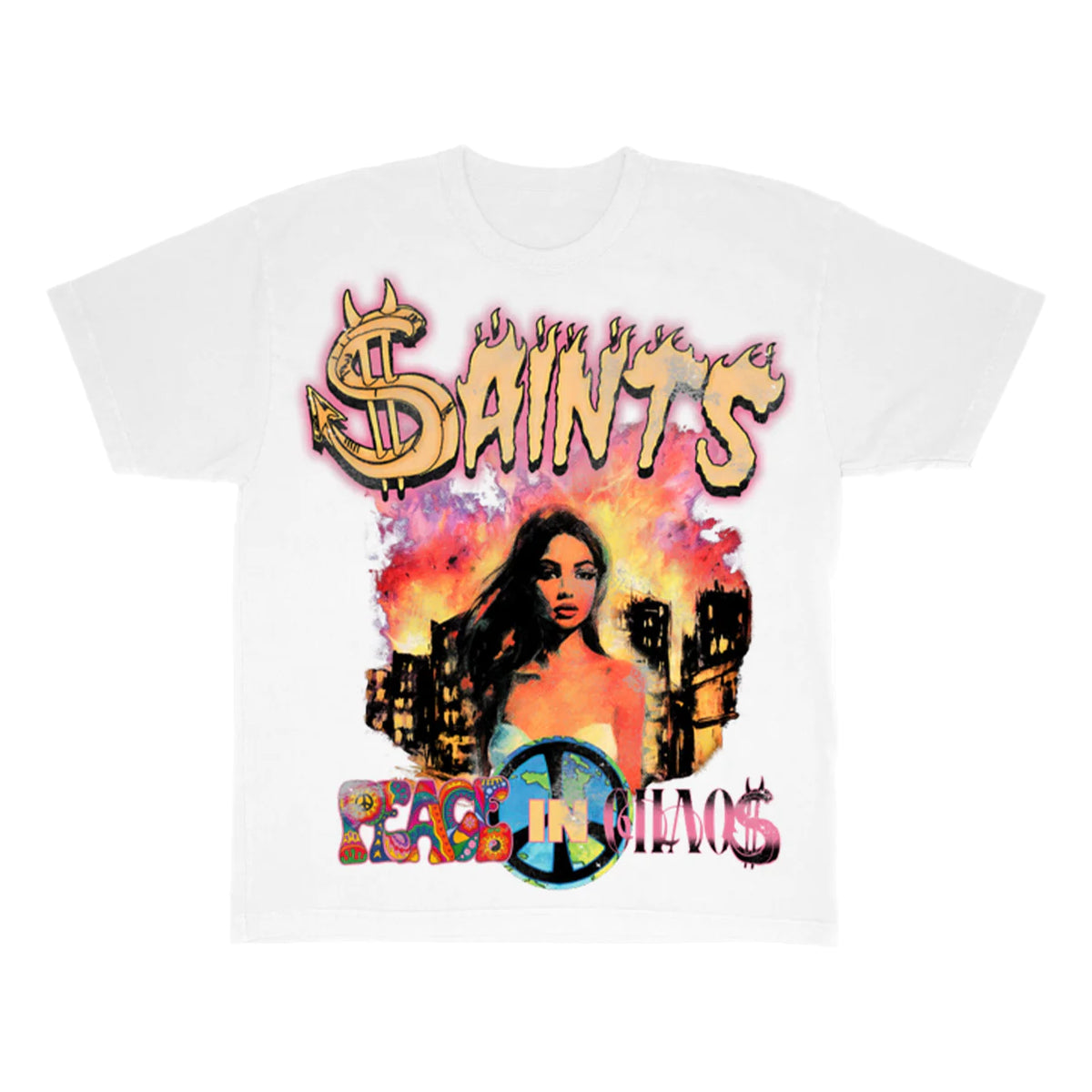 Peace In Chaos Tee White