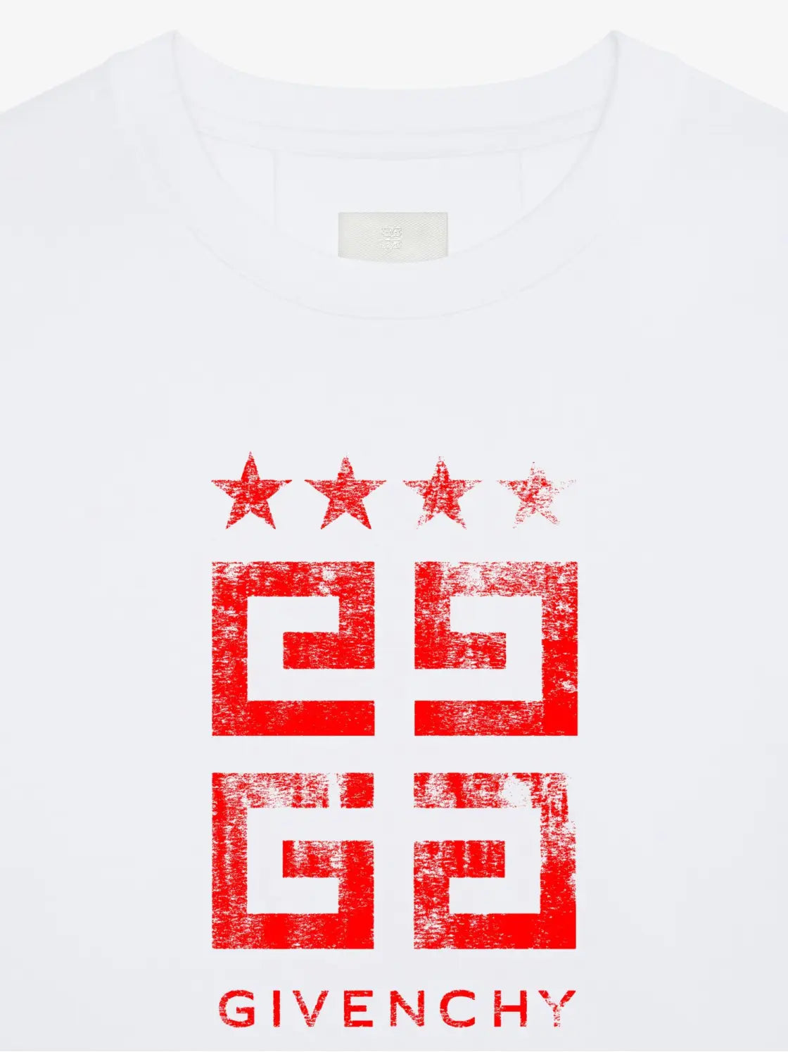 White/red Givenchy 4G Logo Slim T-Shirt
