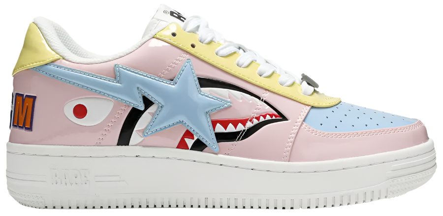 Bapesta Low M1 'Shark Face - Pink'