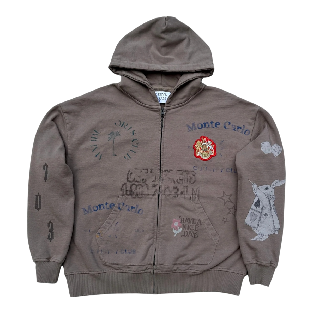 Monaco Zip Up Hoodie