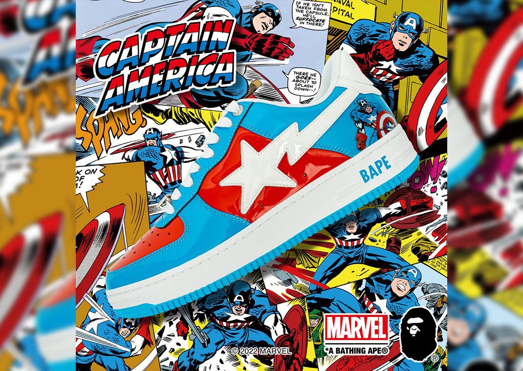 Marvel Comics x Bapesta Low 'Captain America'