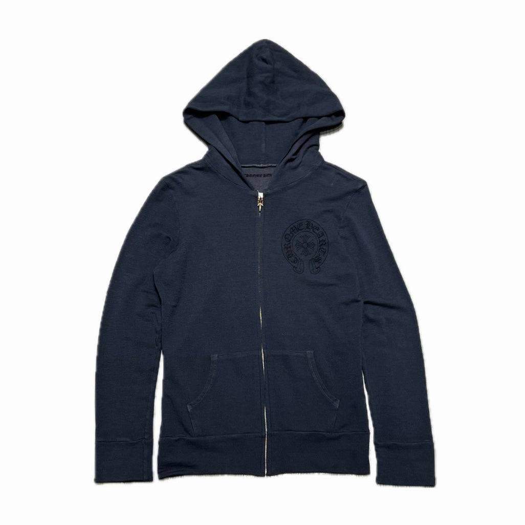 Horseshoe American Flag Zip-Up Hoodie Grey (Women's)