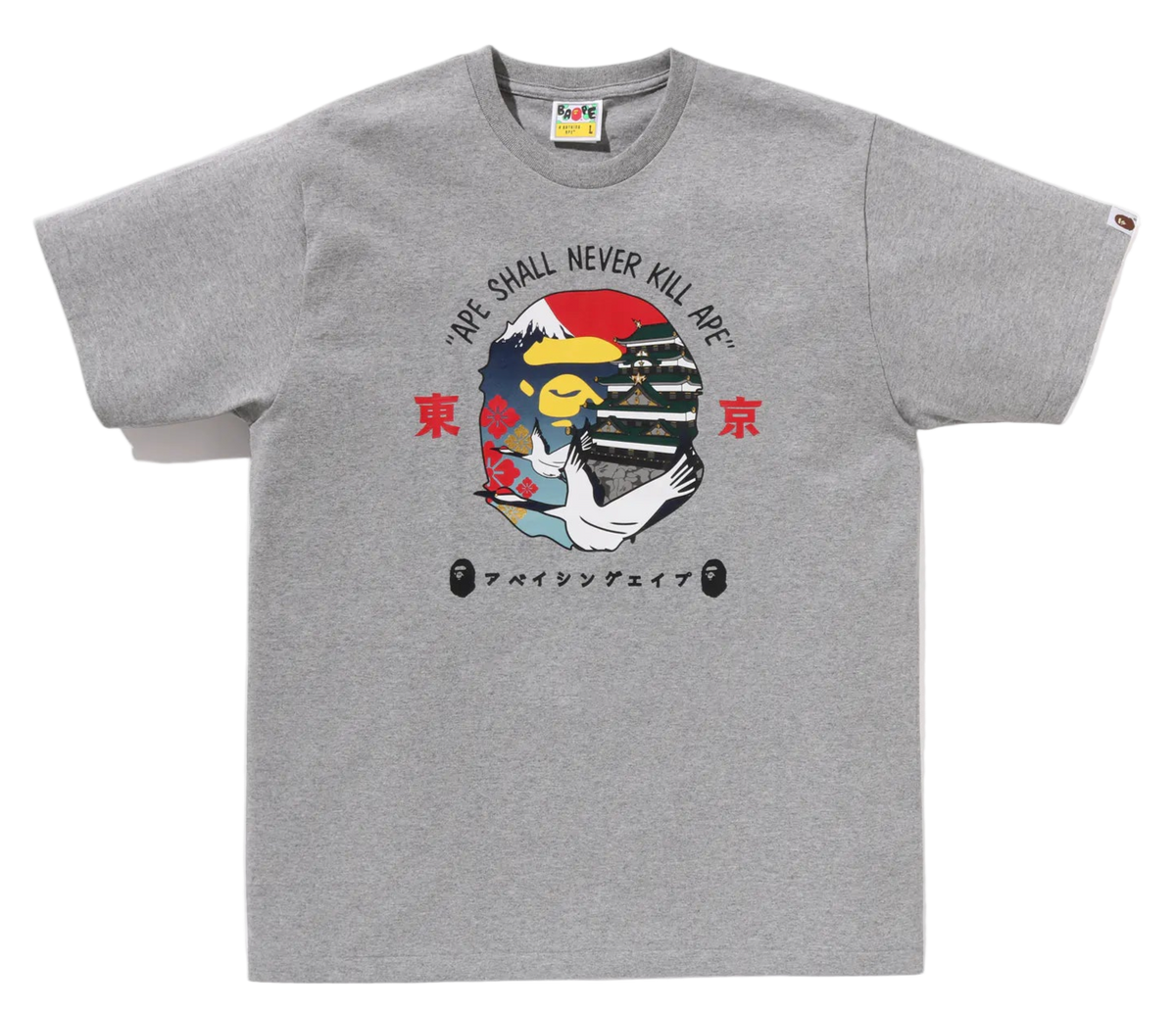Tokyo Ape Head Tee #1 Gray