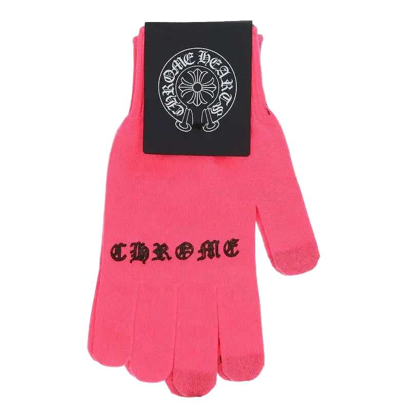 Pink Print Work Gloves