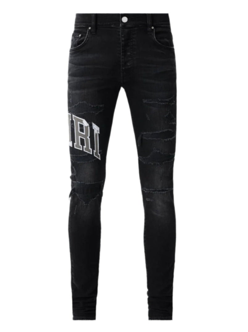 Varsity Logo Repair Jeans