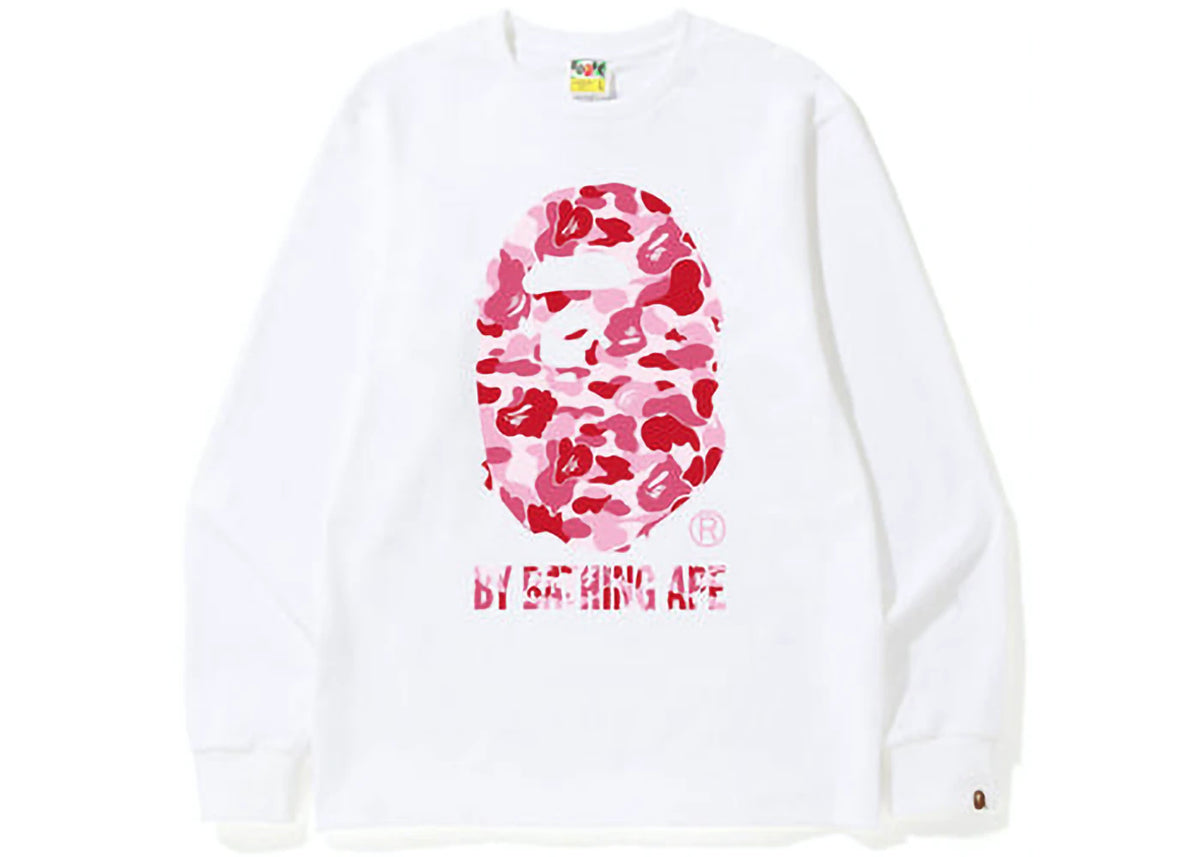 ABC Camo By Bathing Ape L/S Tee (FW22) White Pink