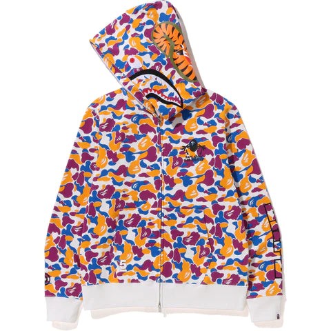 LA Store 5th Anniversary LA Camo Shark Full Zip Hoodie Purple Yellow Blue