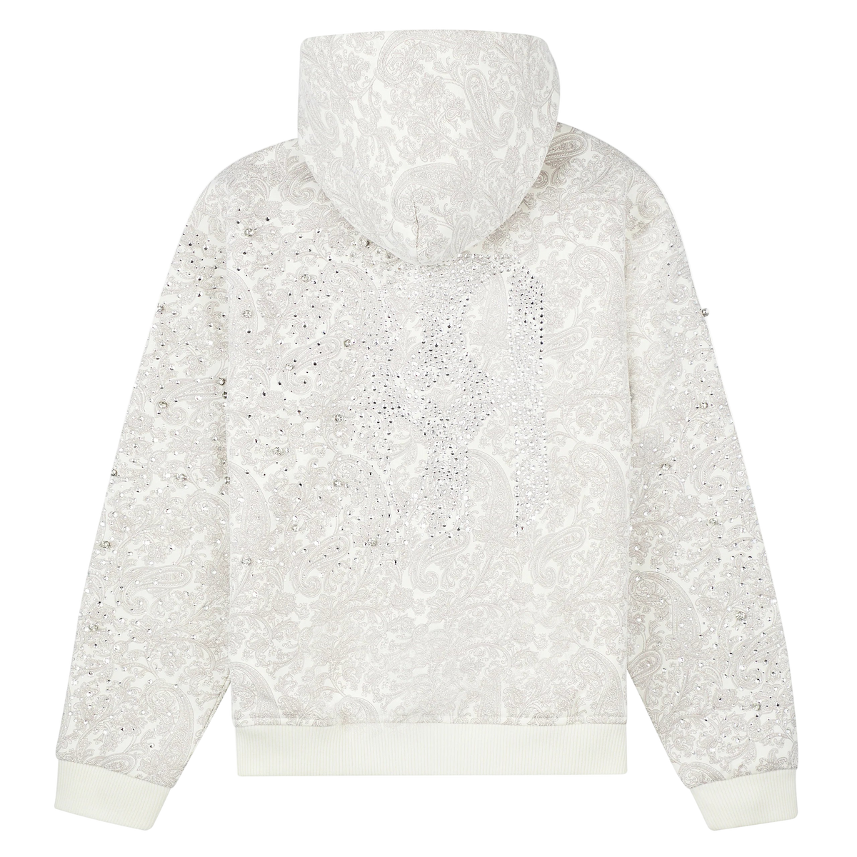 Cashew Blossom Pearl Cream Zipper Hoodie
