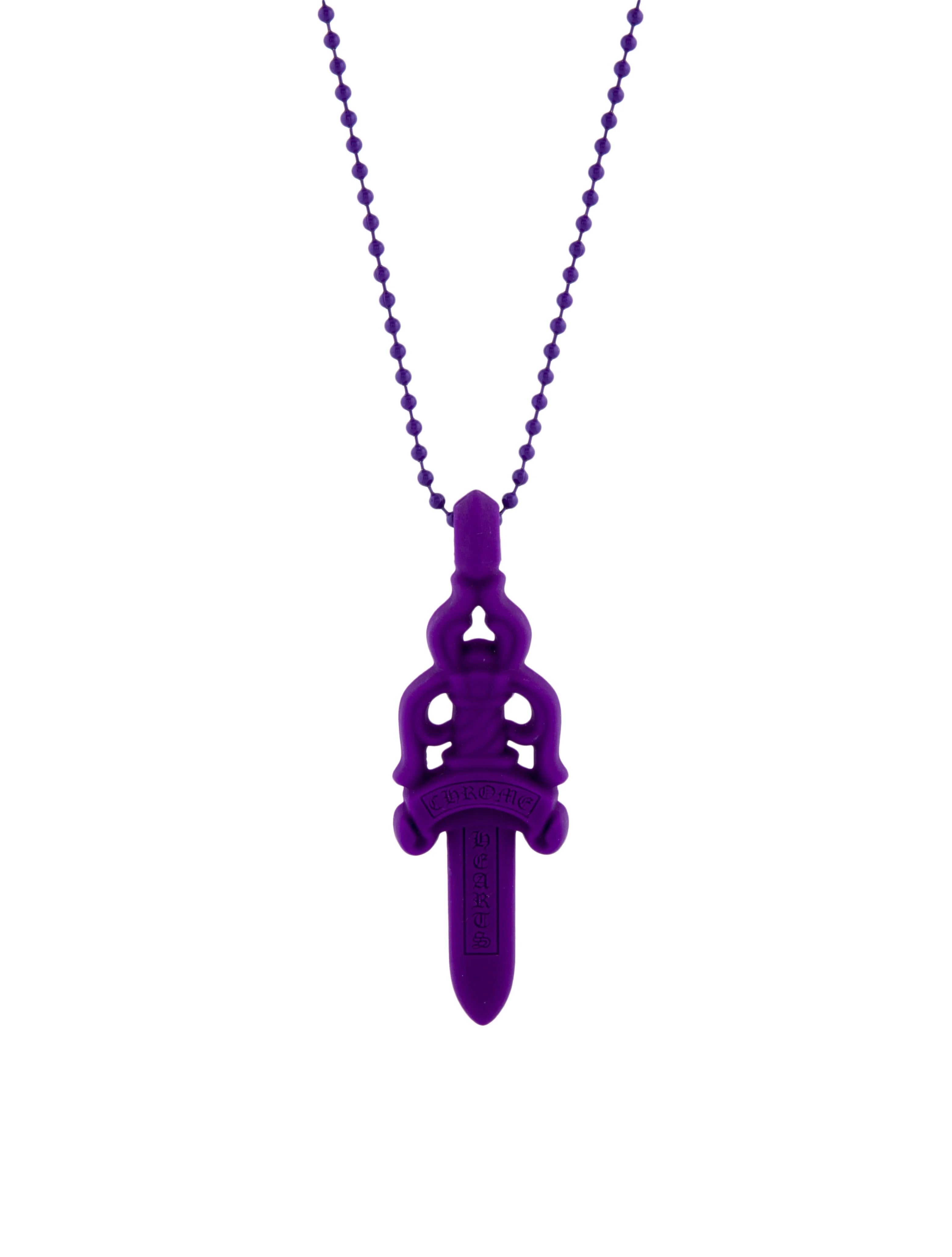 Chrome Hearts Silichrome Dagger Pendant Necklace