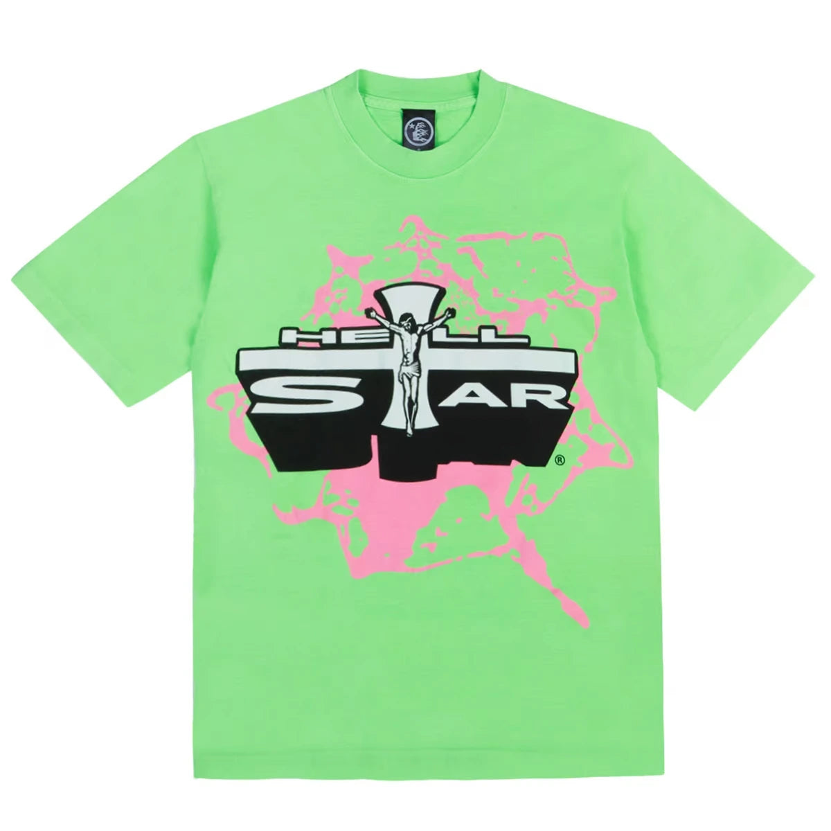 Jesus Emblem Tee Lime Green