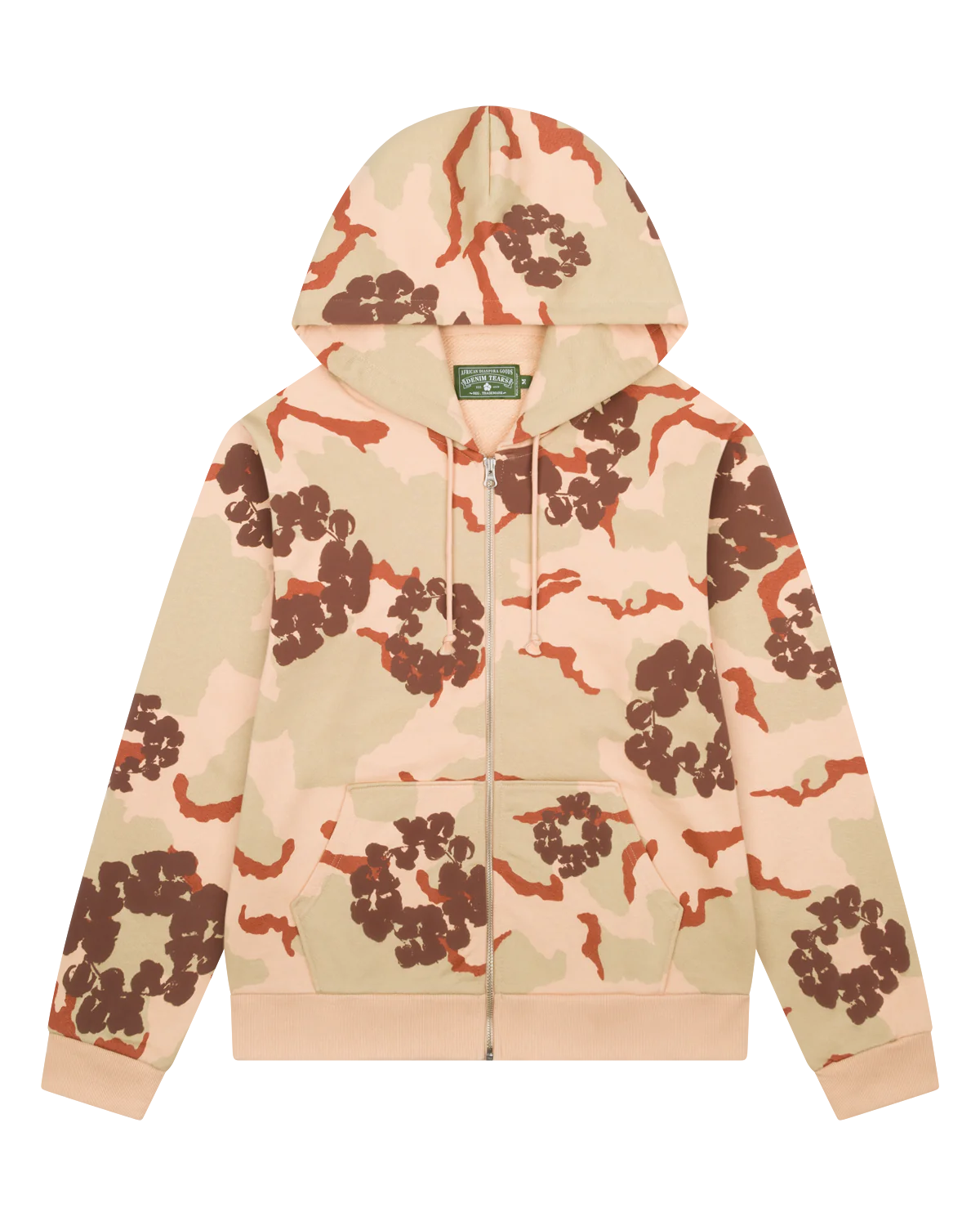 The Cotton Wreath Zip Hooded Sweatshirt Desert Camo