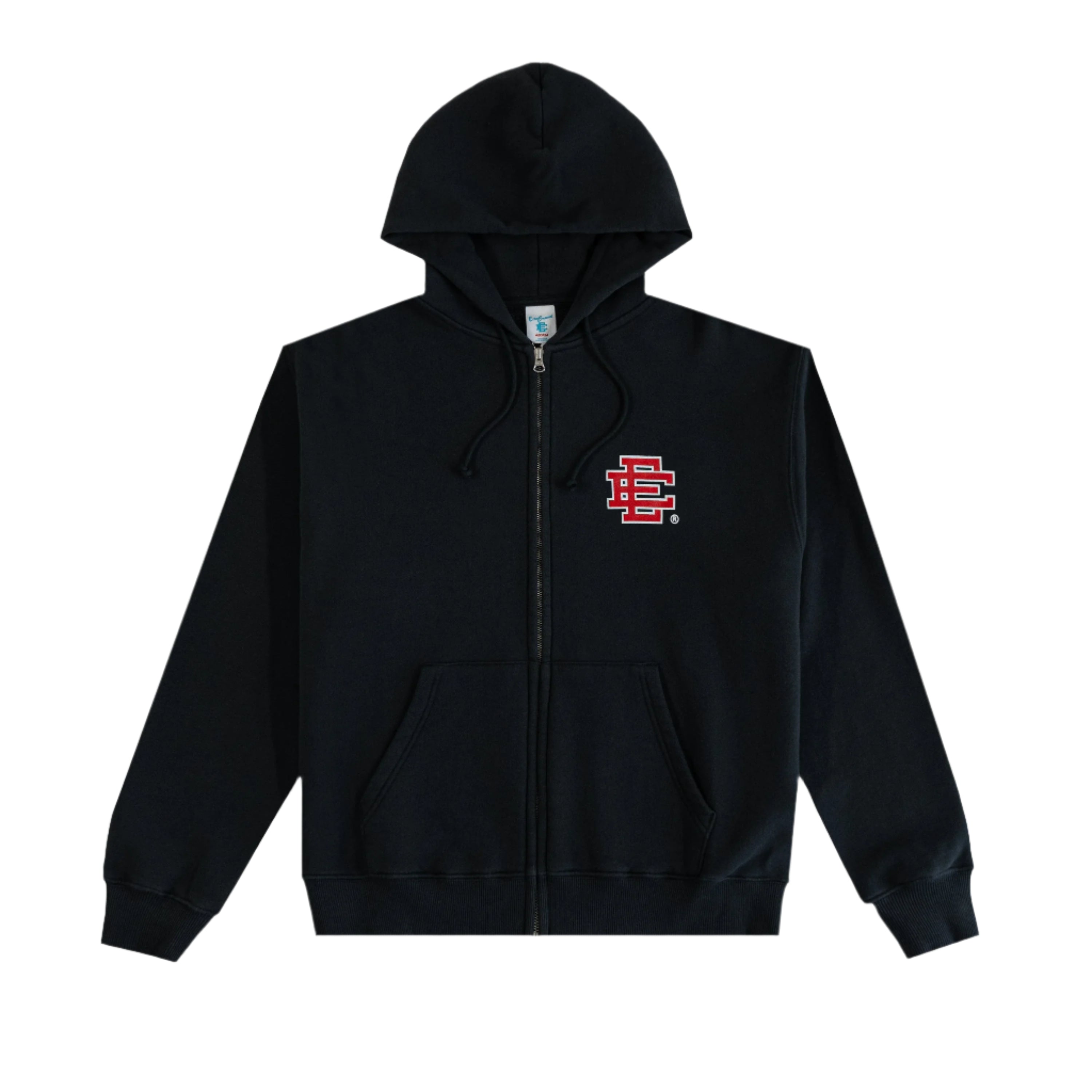 Jet Red Black Zip Up Hoodie