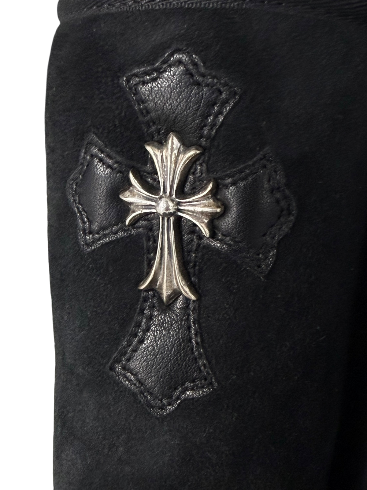 Ugg Cross Pendant Leather Patch Fur Lined Boots