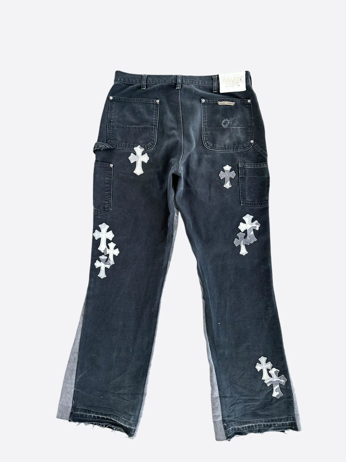 Chrome Hearts Gallery Dept Black Sex Records Cross Patch Flared Jeans