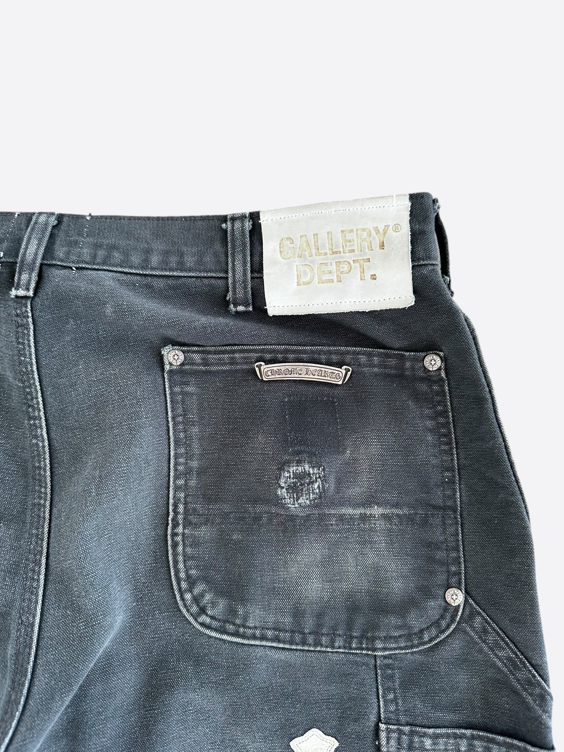 Chrome Hearts Gallery Dept Black Sex Records Cross Patch Flared Jeans