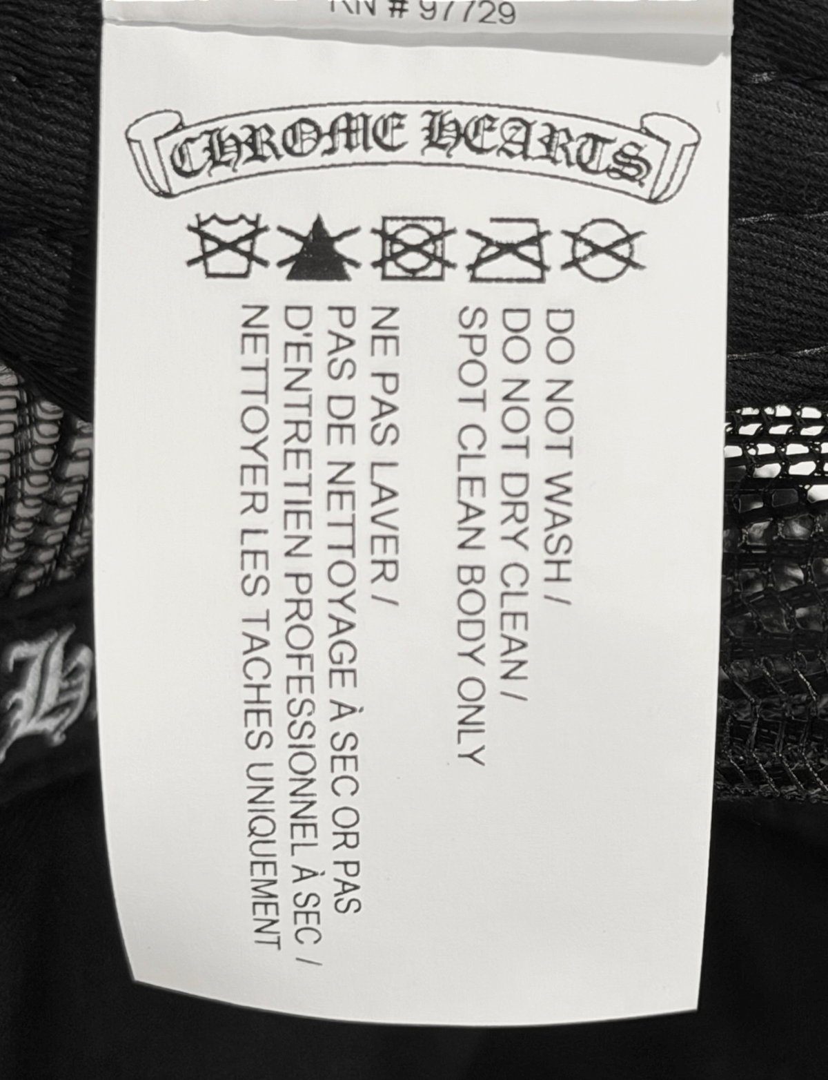 Chrome Hearts Triple Cross Patch Trucker Hat Black