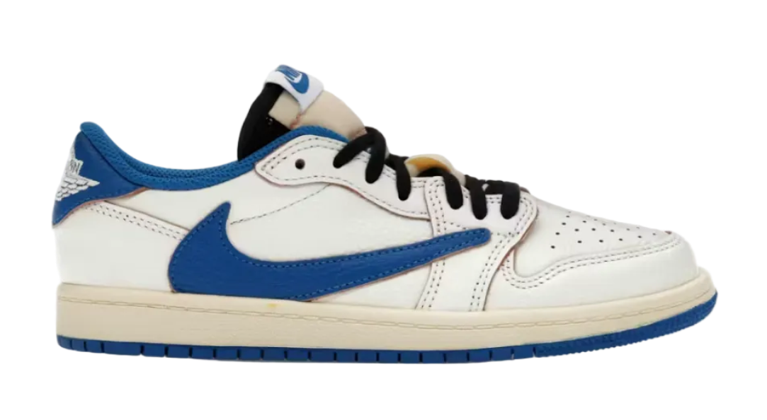 Jordan 1 Retro Low OG SP Fragment x Travis Scott Sail Military Blue PS