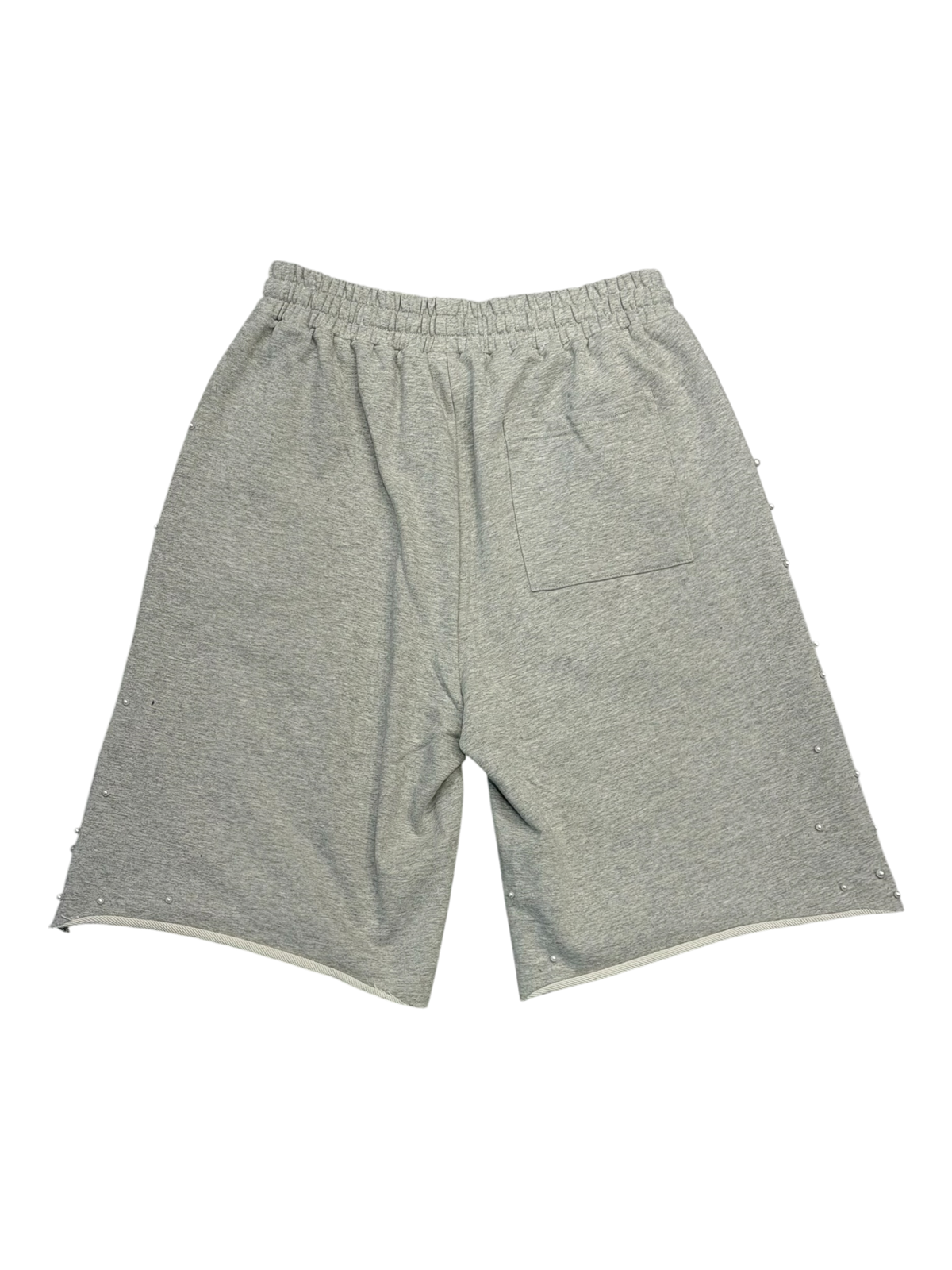 Grey Baggy Pearl Sweat Shorts