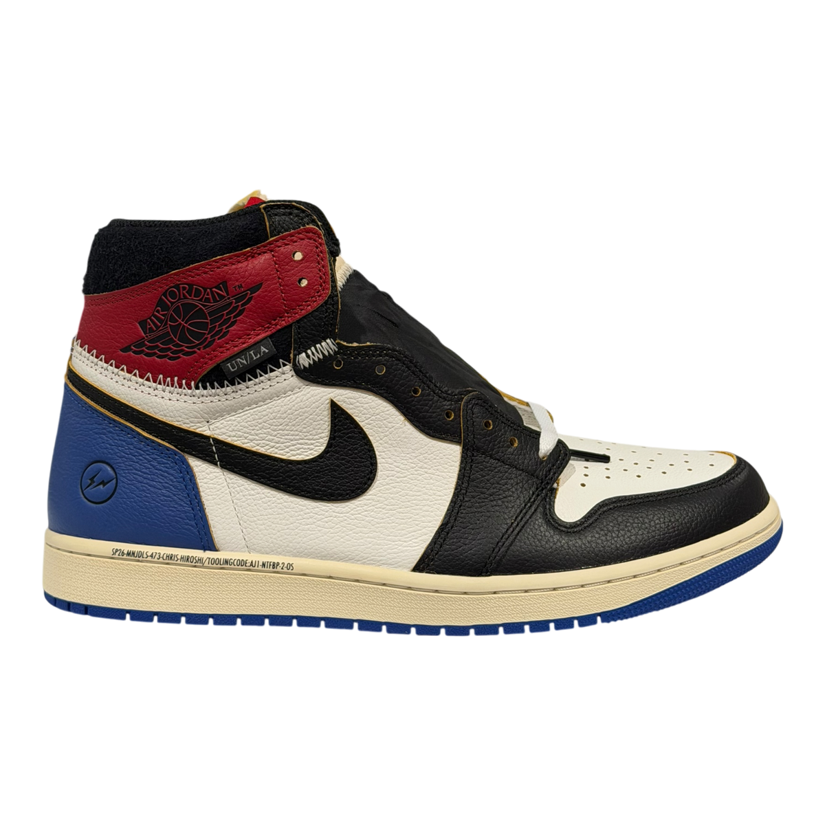 Jordan 1 Retro High OG SP Fragment x Union LA Varsity Red Sport Royal