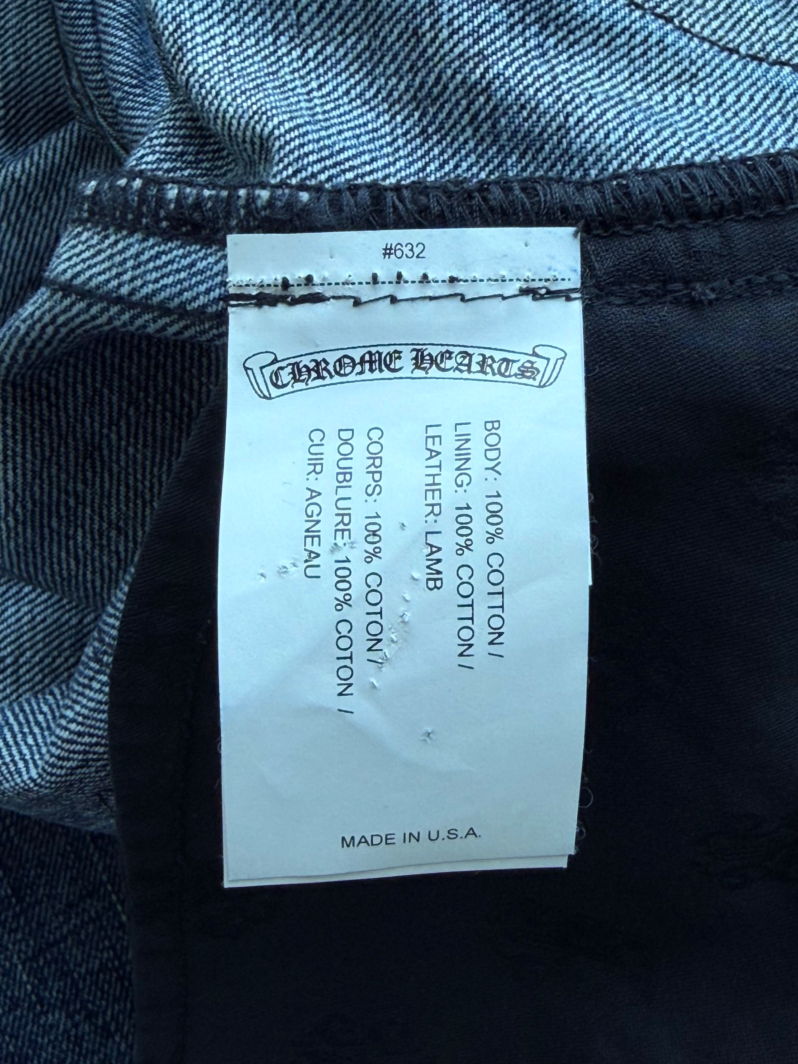 Denim Black Cross Patch Shorts