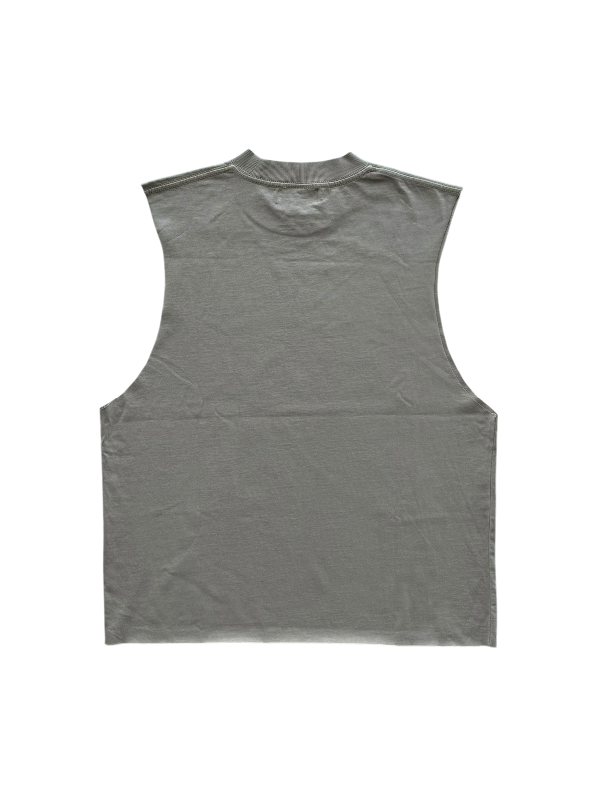 Logo Cut Off Tee Beige