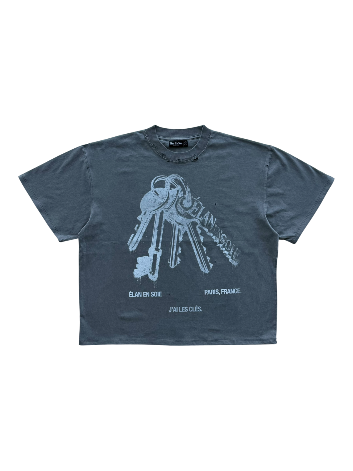Master Key Distressed Tee Grey