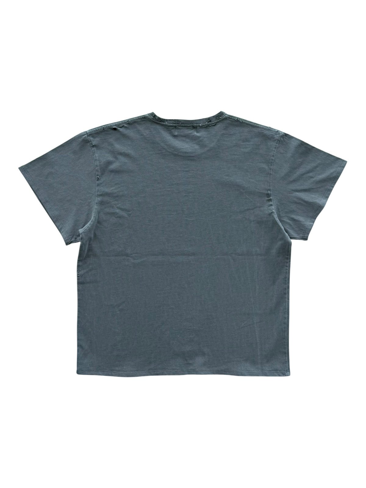 Moto Helmet Distressed Tee Grey
