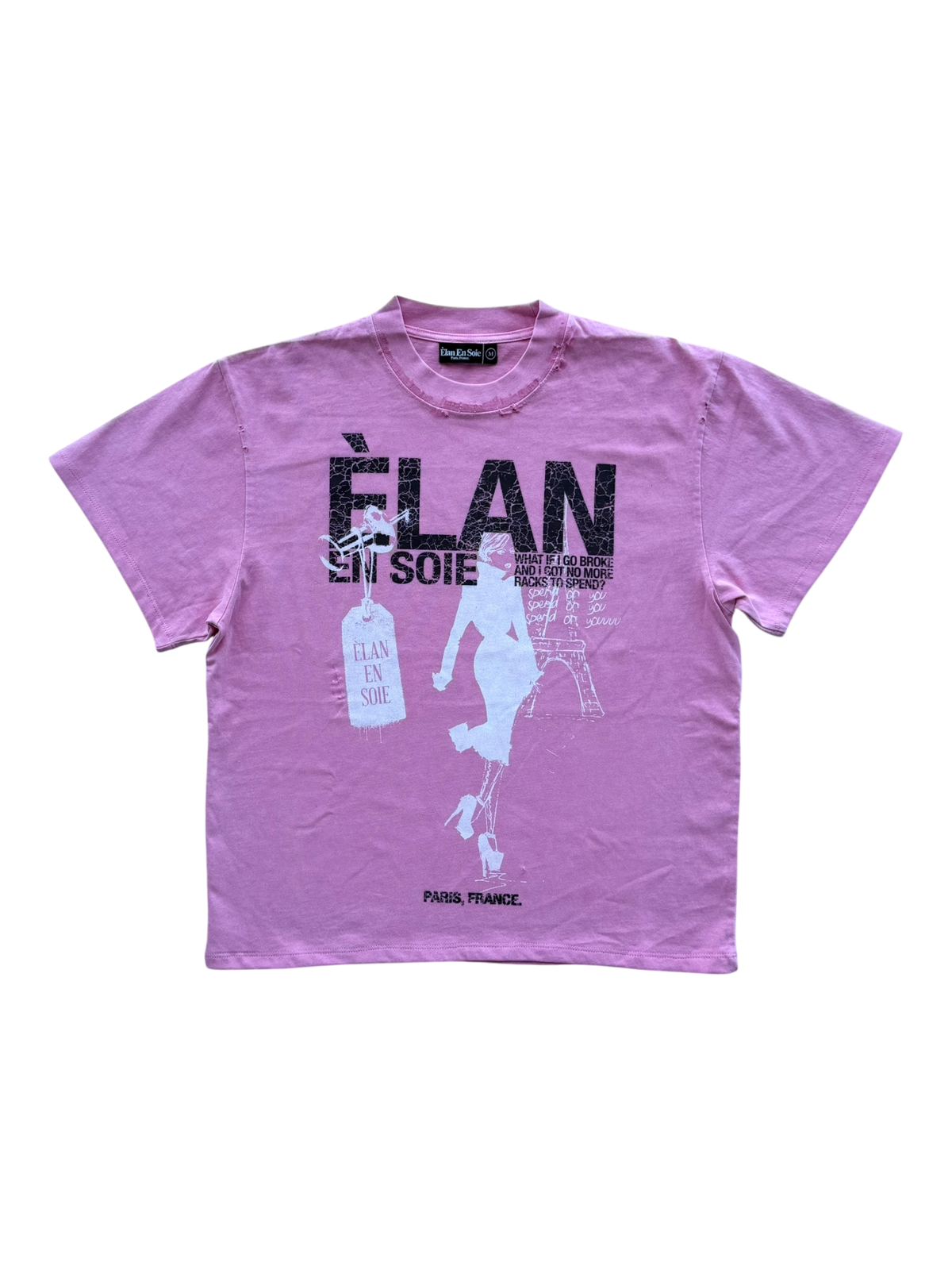 Tourist Distressed Tee Pink