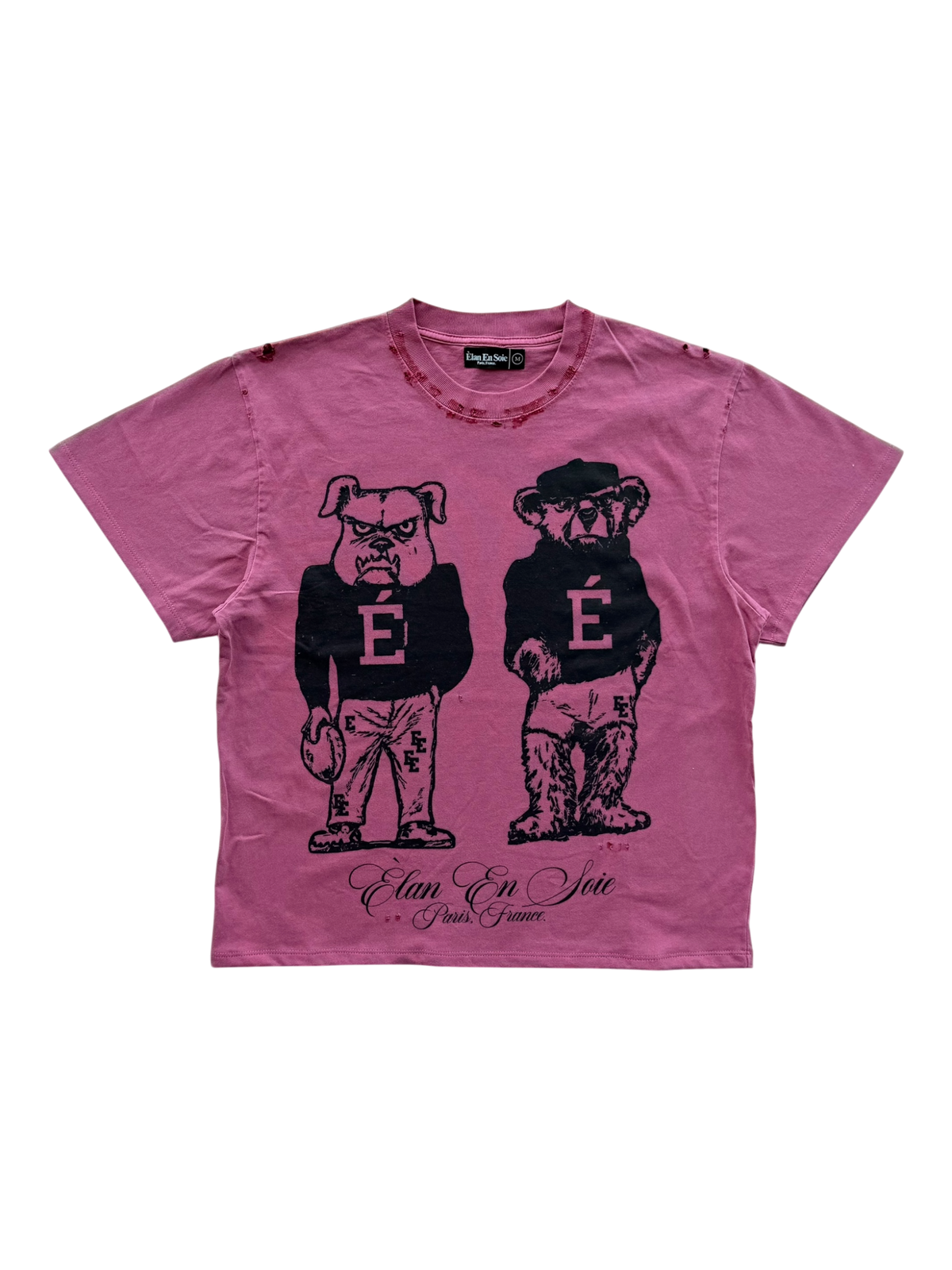 Varsity Bulldog Distressed Tee Red
