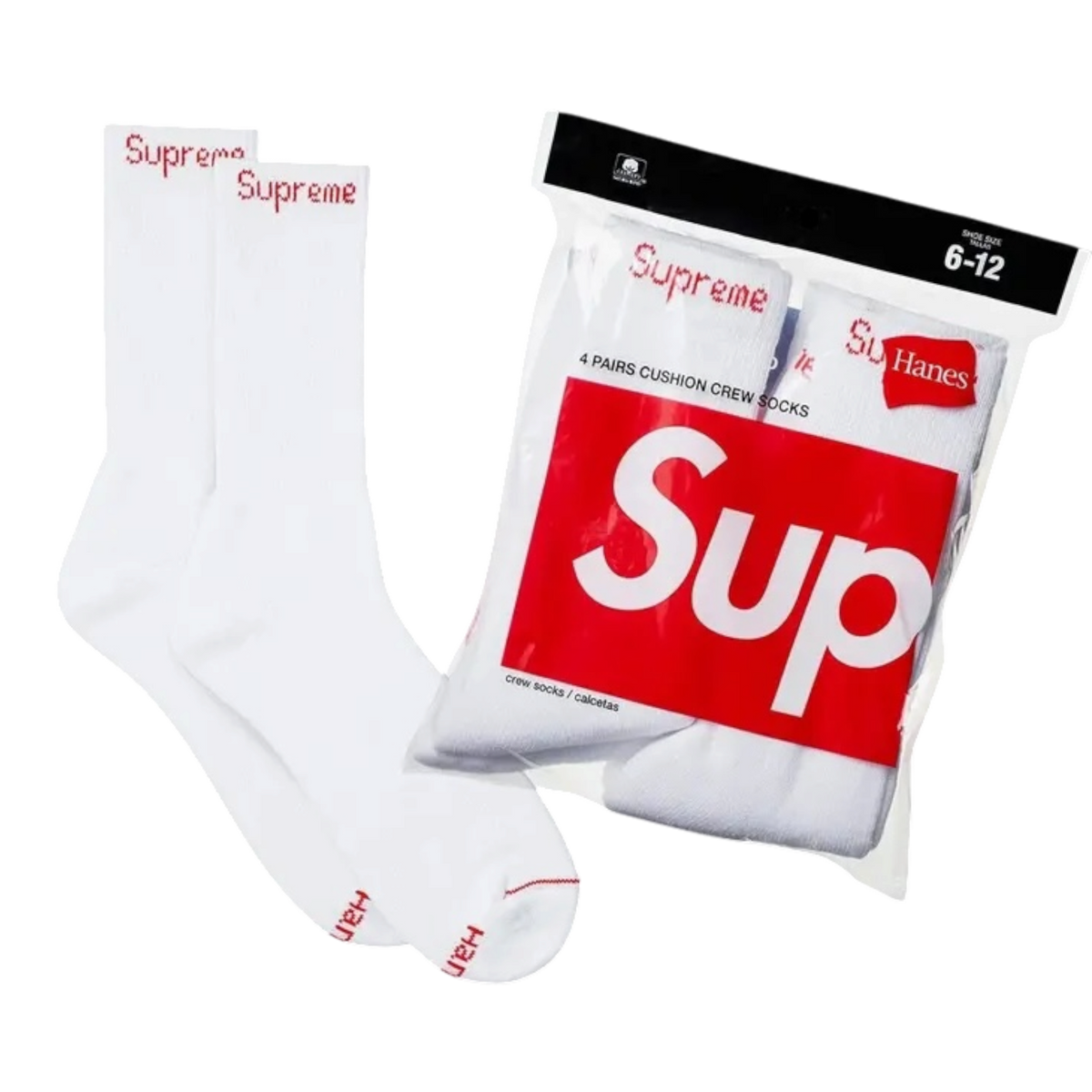 Hanes Socks (4 Pack) White