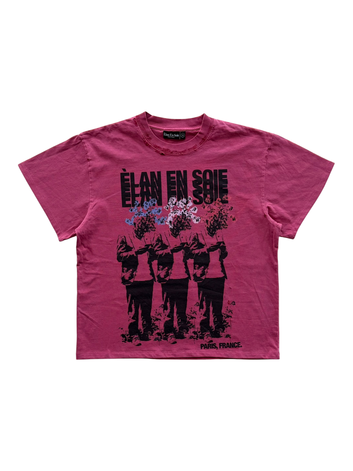 Bloom Distressed Tee Red