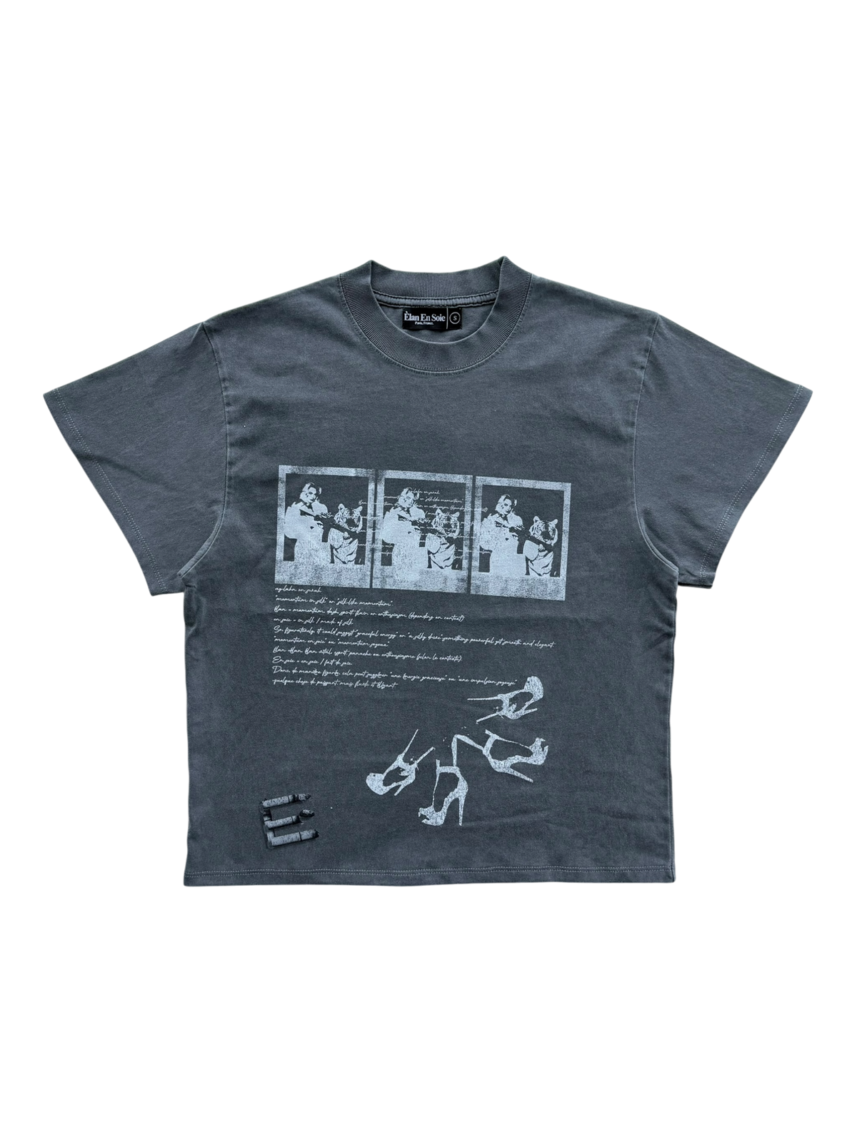 Tiger Photo Tee Grey