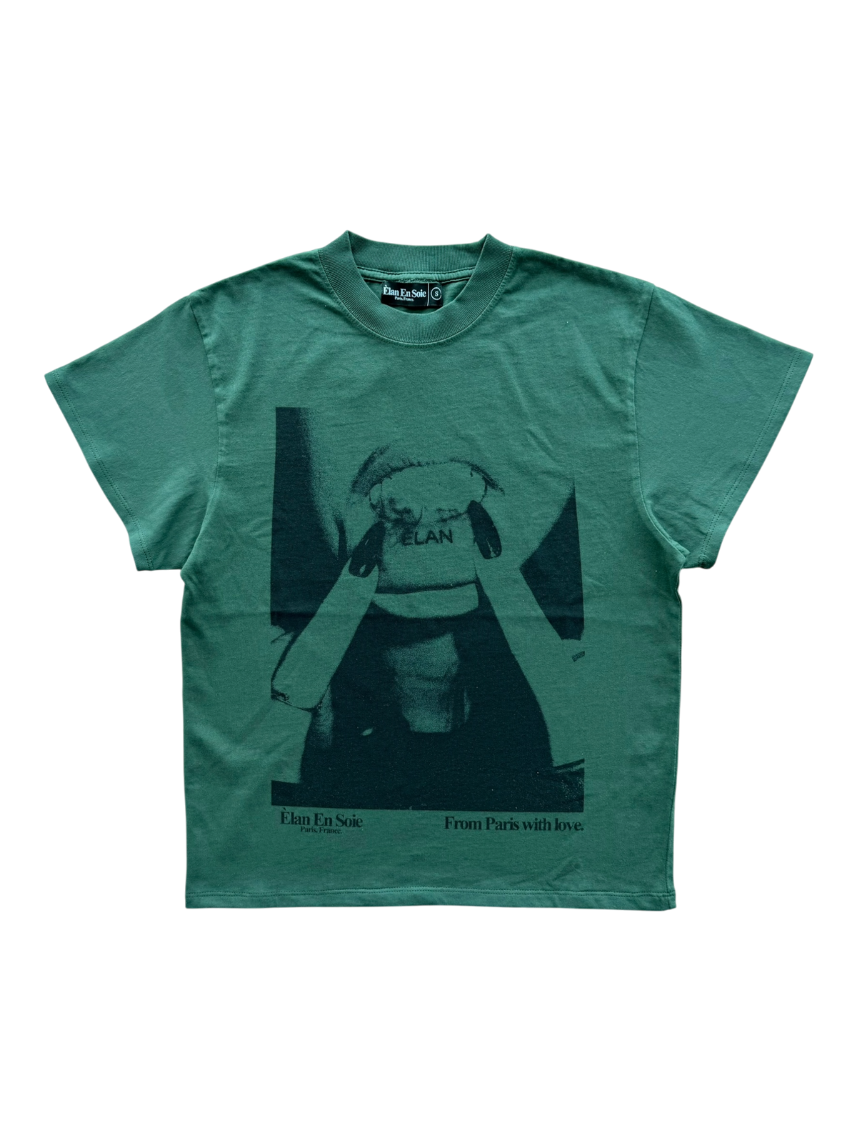 Lip Tattoo Tee Forest Green