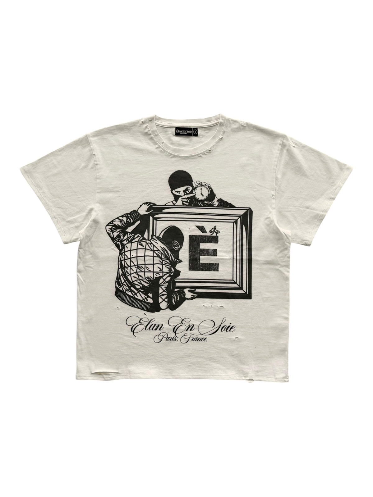 Burglary Distressed Tee Cream